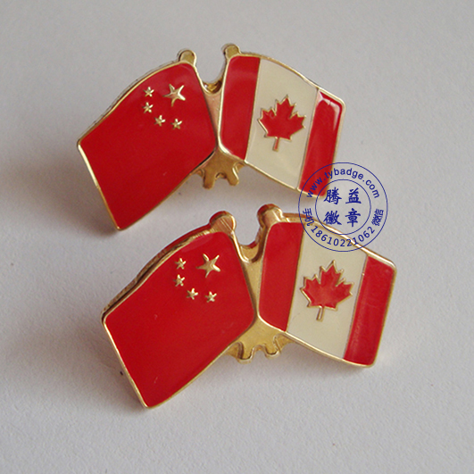 中国加拿大交叉国旗 中国和外国组合国旗定制订制