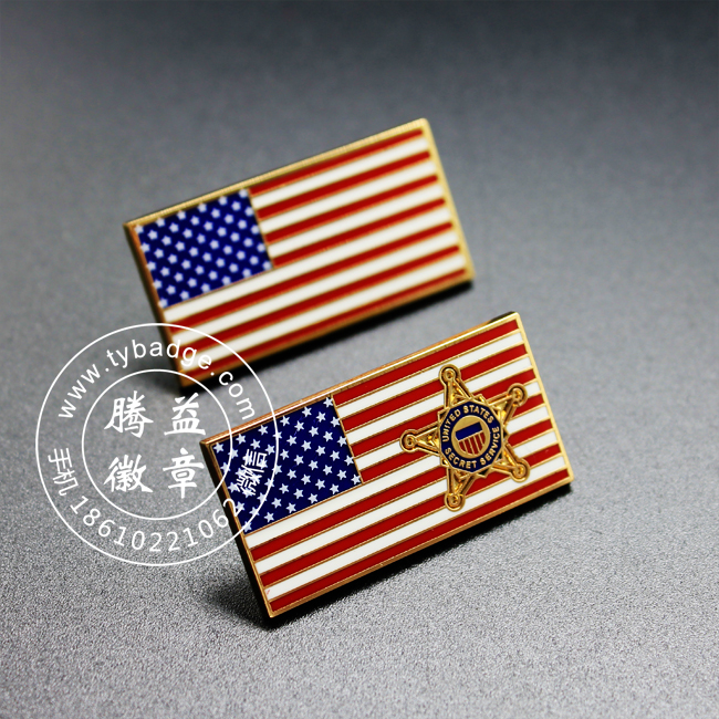 美国国旗徽章-新版美国国旗胸针纪念章供应